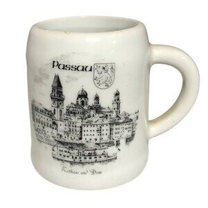 Passau Souvenir Porcelain Mug Shot Glass 2" Mini Porzellan Vintage